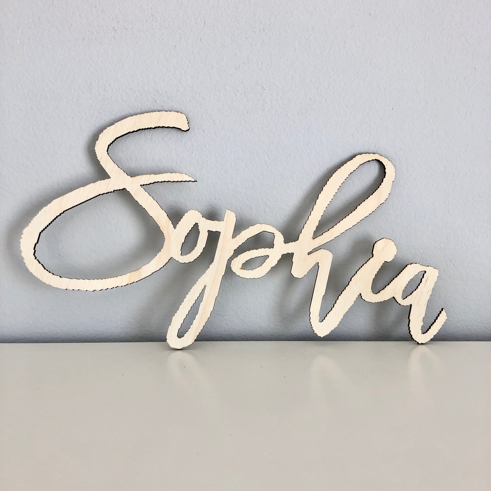 Wood name sign customizable