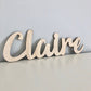 Script wood name sign art personalized