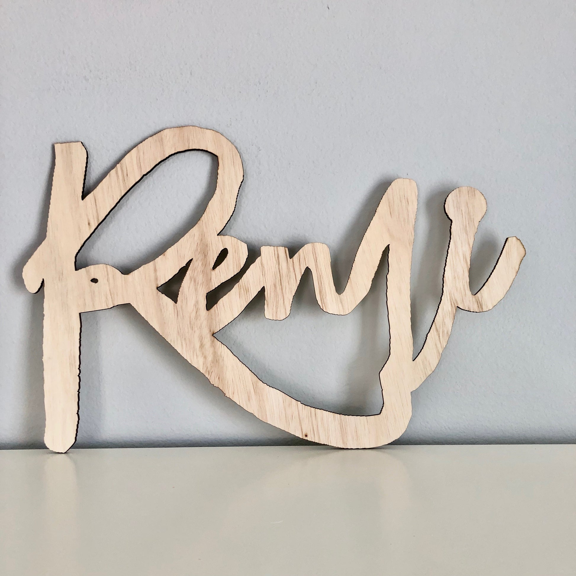 Nursery wall art wood name