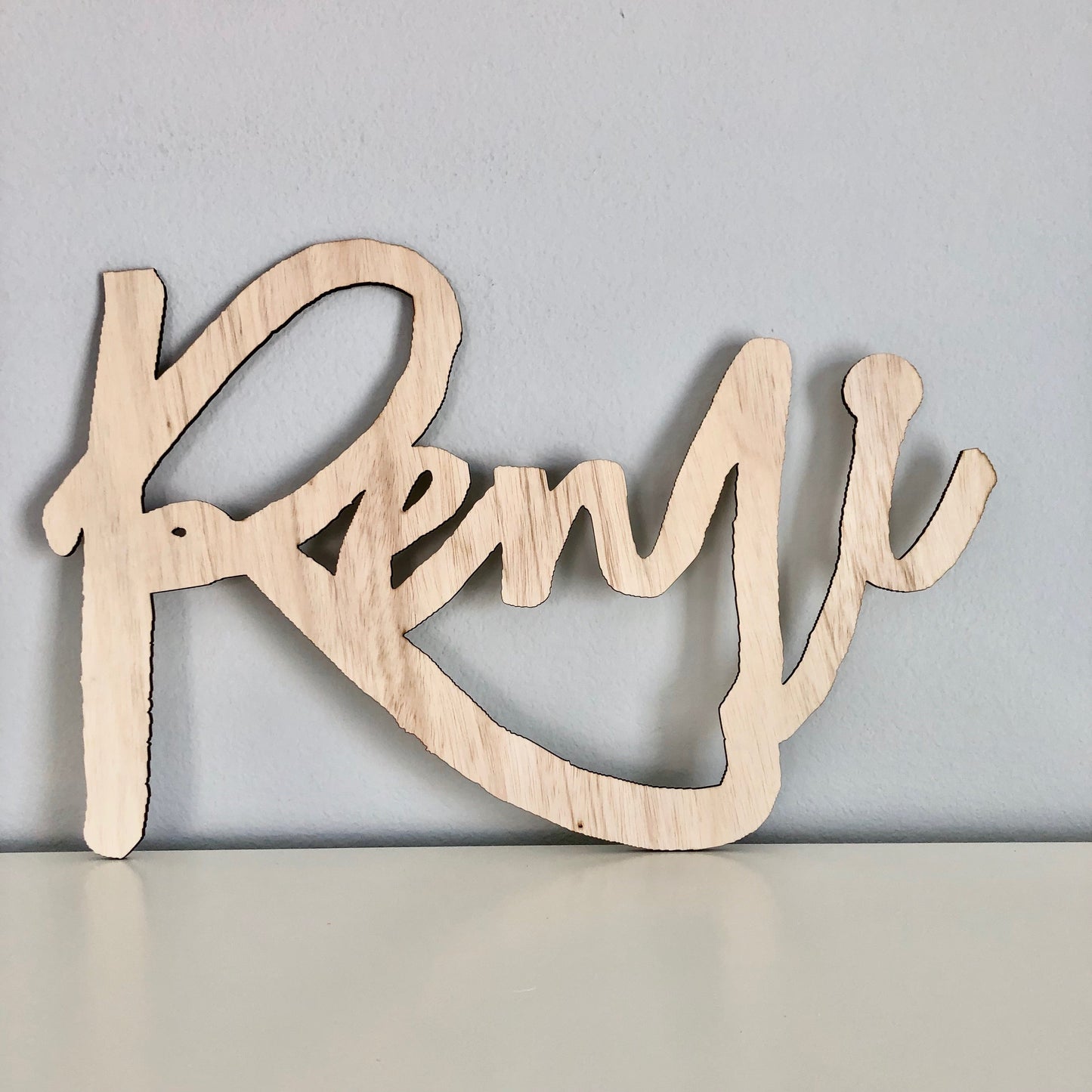 Nursery wall art wood name