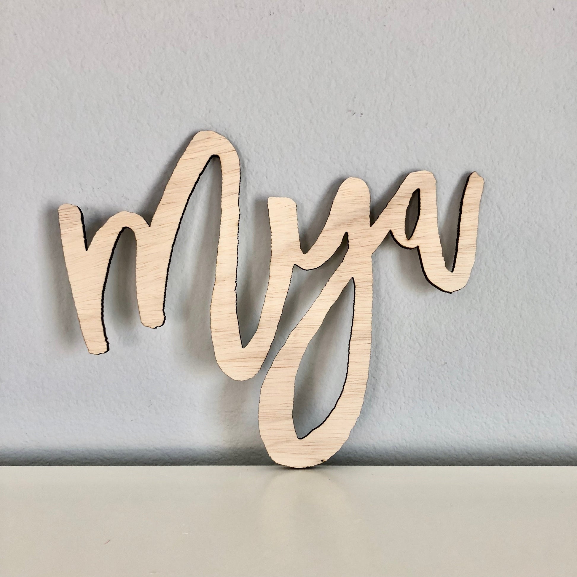 Customized wood name wall art