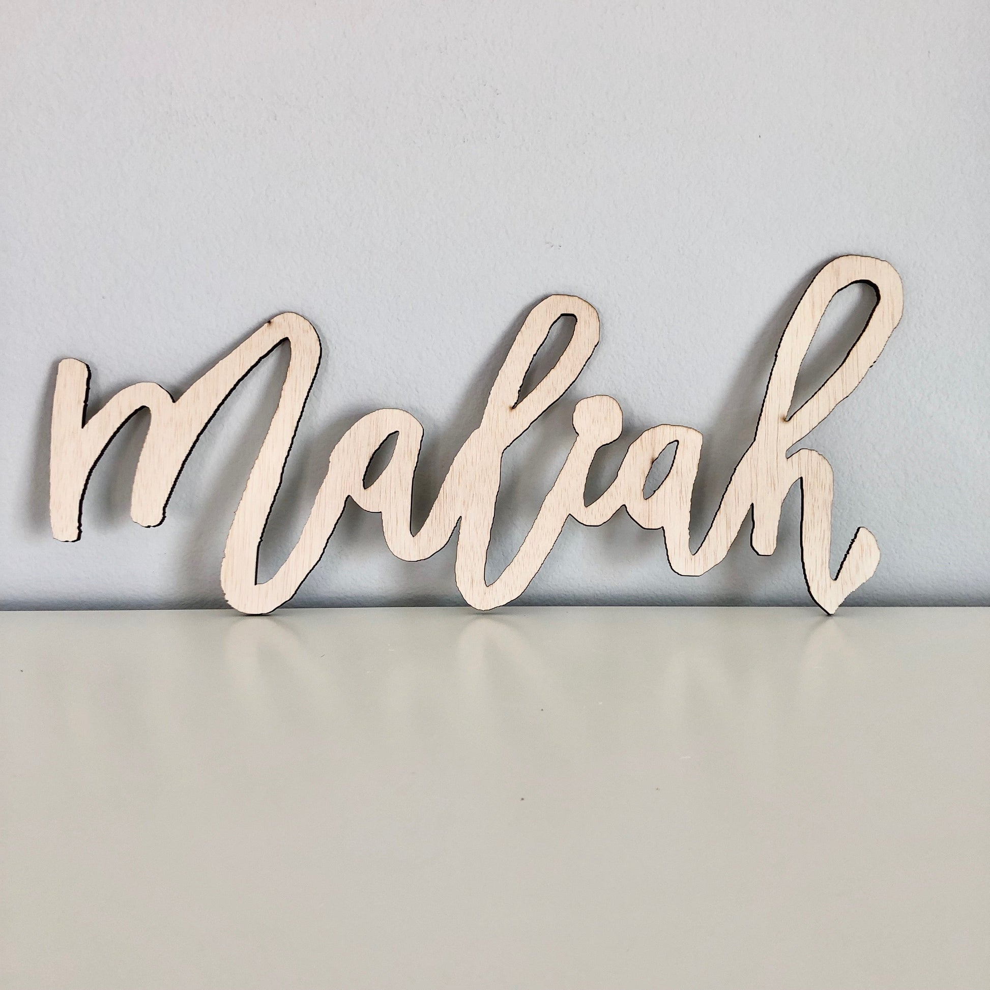 Wood name sign art personalized