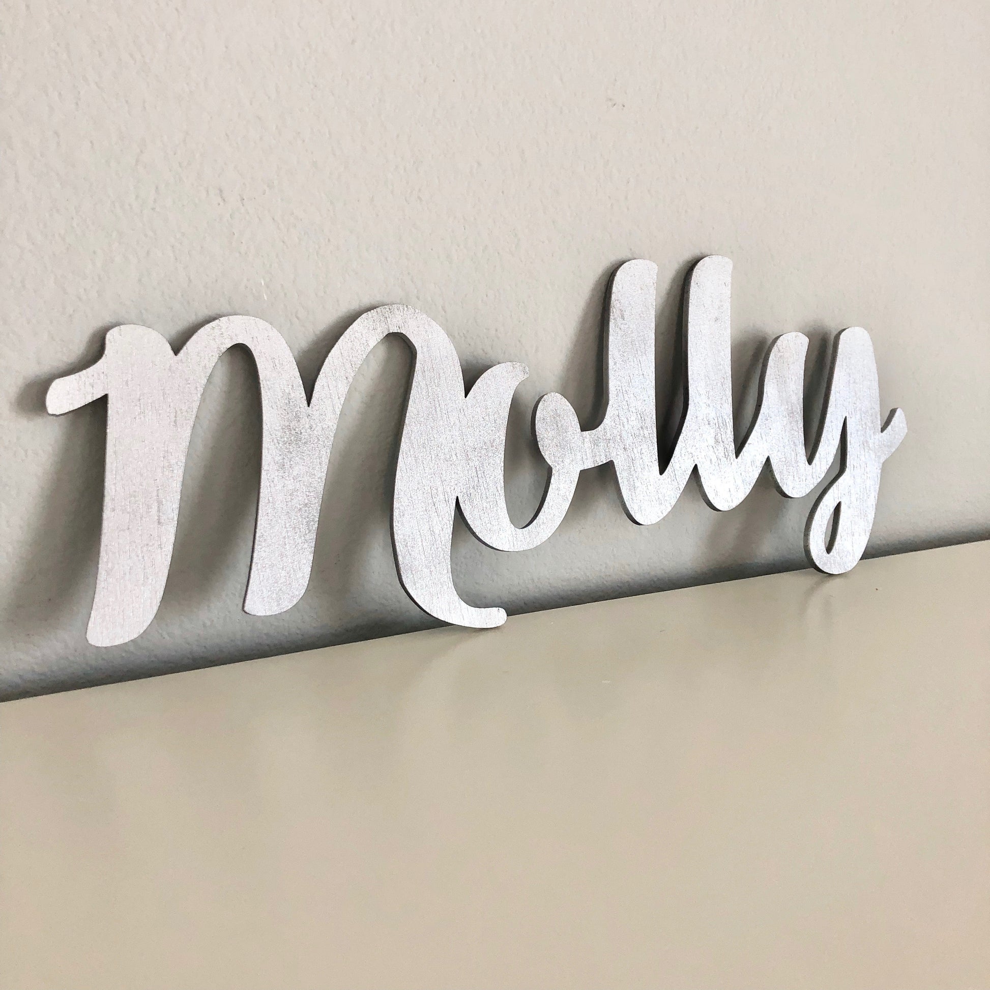 Script wood name sign personalized art