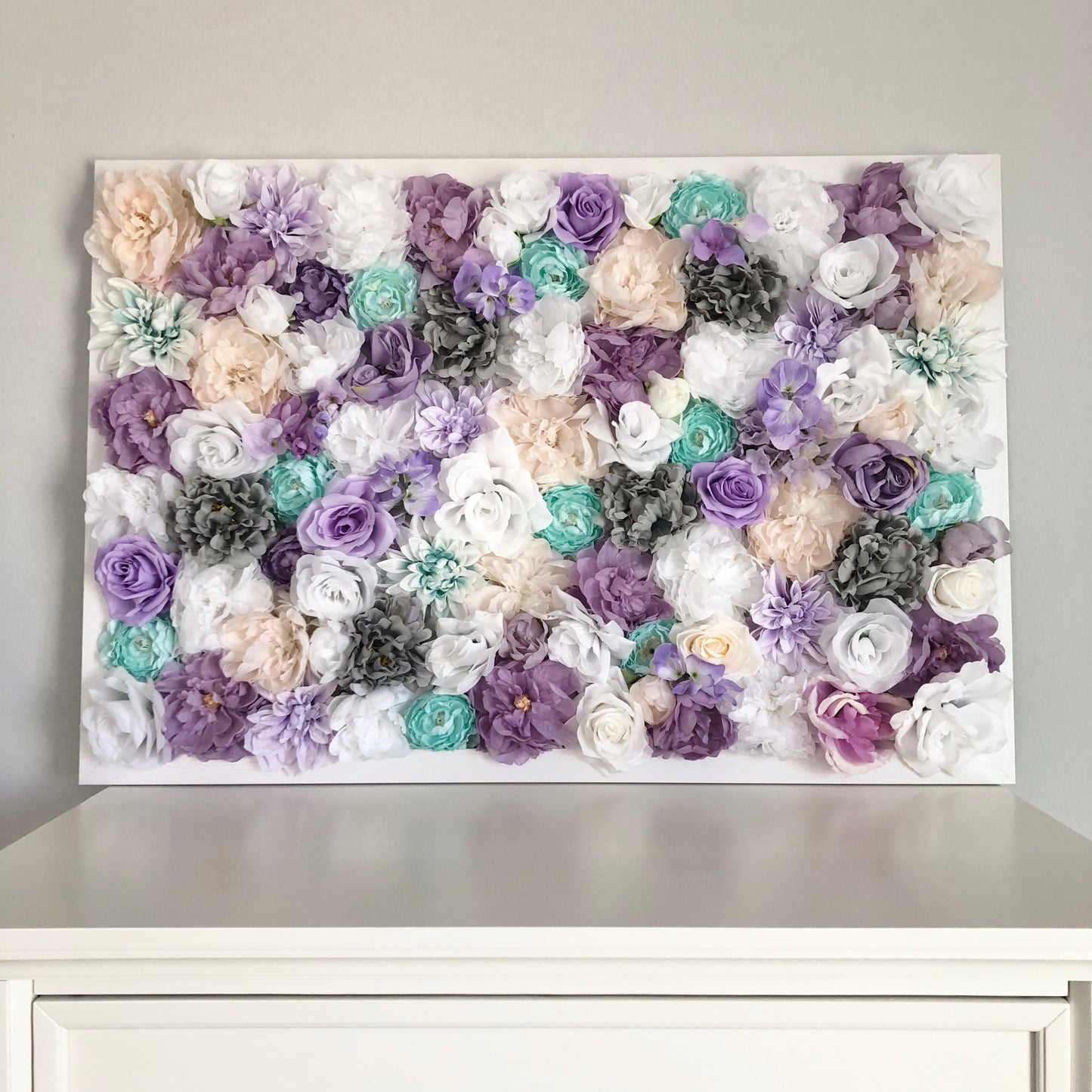 Custom flower wall shower backdrop