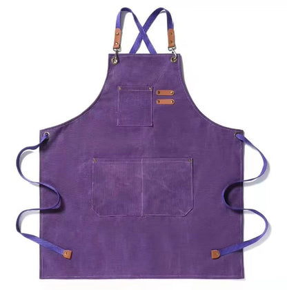 Custom Cotton Canvas Apron for Gardener Apparel with Pockets Gift Idea