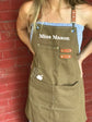 Teacher apron with pockets durable canvas school smock classroom