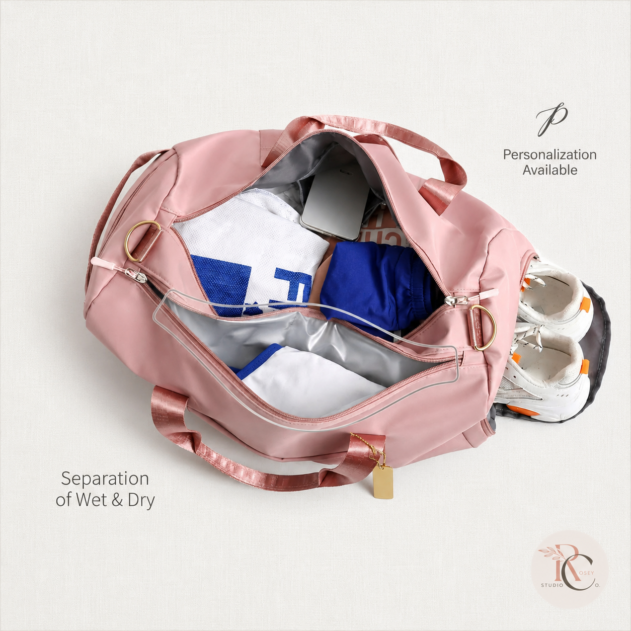 Personalized Weekender Bag Carry-on Size Travel Duffel