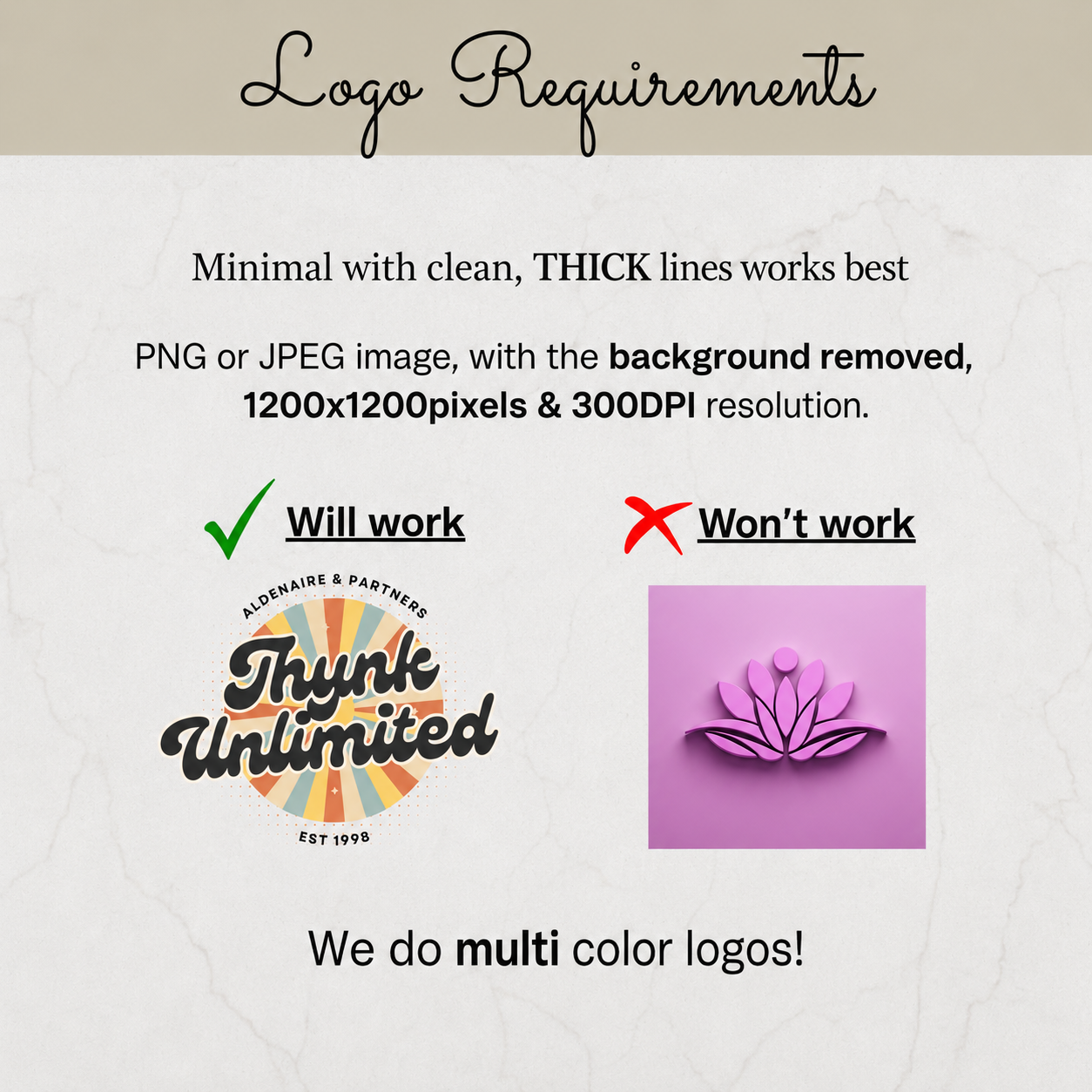 Logo and name customization guide for pedicurist nail artist apron