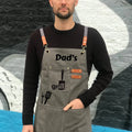 Custom BBQ apron with pockets professional grilling canvas