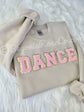 Youth size DANCE chenille patch crewneck sweatshirt for young dancers
