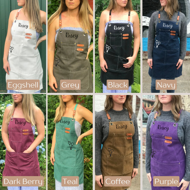 Apron for Hairstylist with Name Salon Professional Hairdresser Apparel