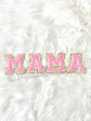 MAMA pink white pearl rhinestone letter patches sew on mom gift