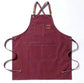 Dark berry pedicurist nail artist apron water resistant canvas for salons