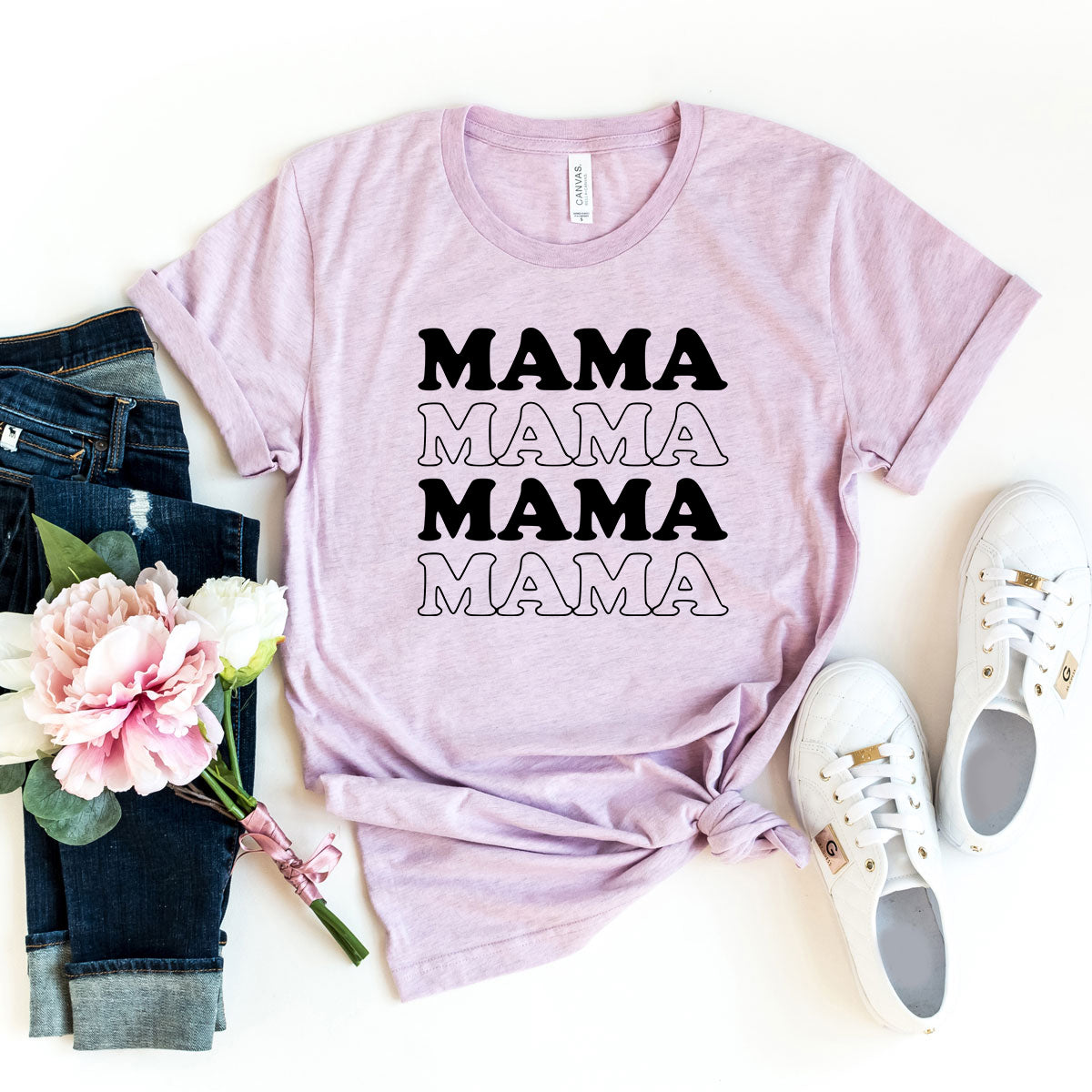 Mama T-Shirt front view - bold mama graphic tee Mother's Day gift