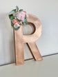 Floral letter personalized name sign baby shower display