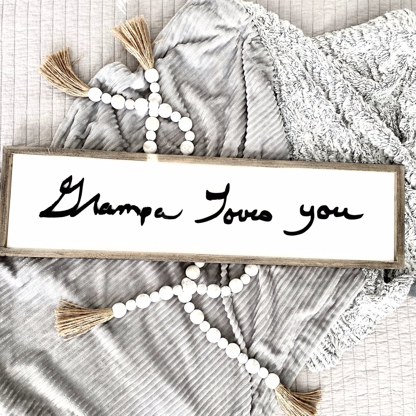 Custom handwriting personalized wood sign