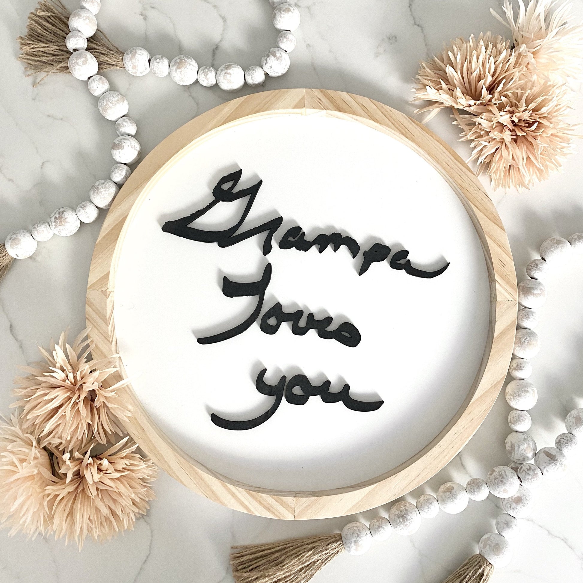 Personalized handwriting wood sign keepsake