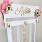Personalized bow holder headband storage with custom name sign