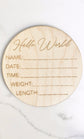 Engraved birth stats wood sign hospital photo