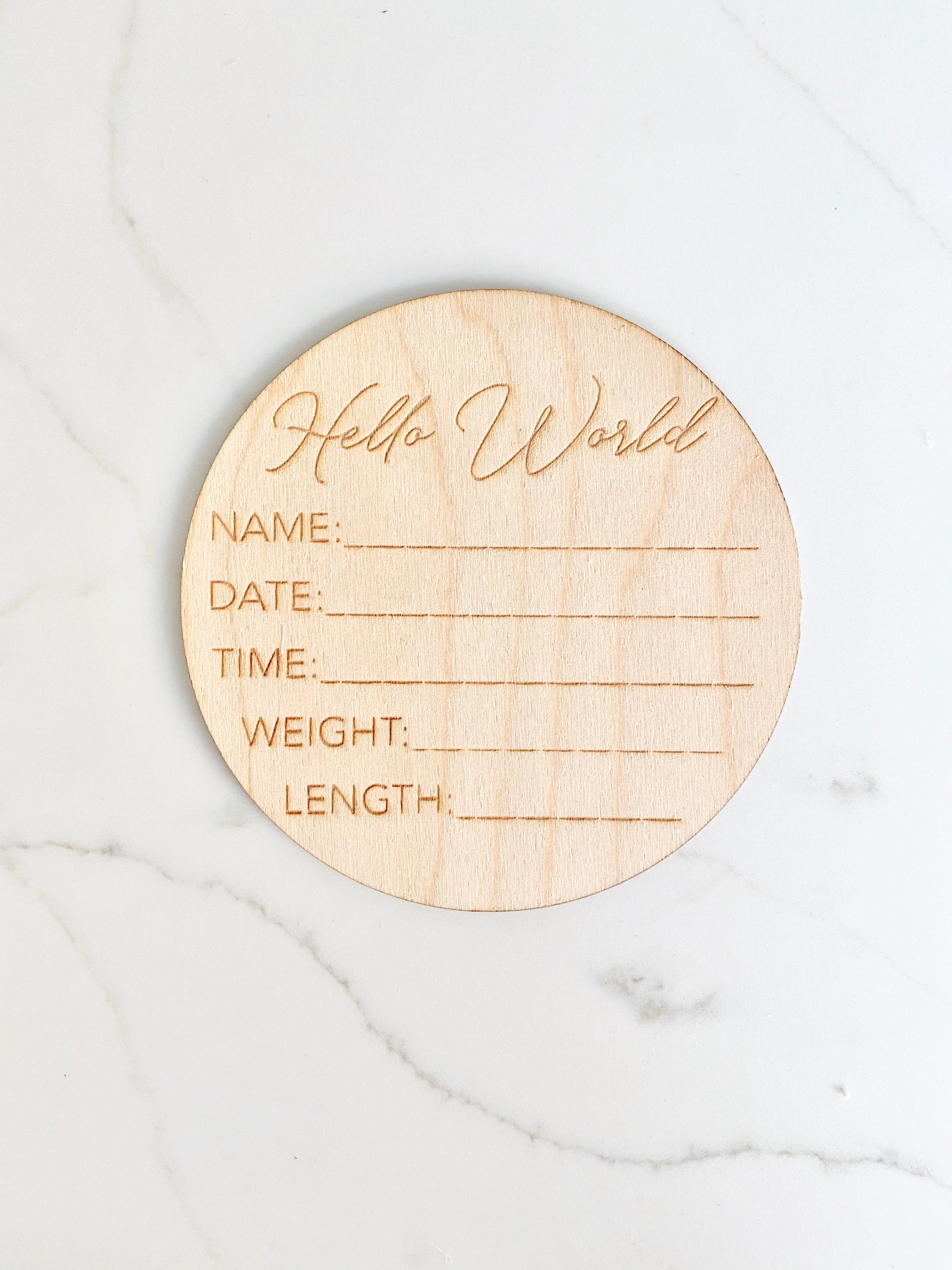 Personalized baby announcement wood sign