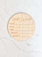 Personalized baby announcement wood sign