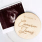 Custom baby name announcement wooden sign for newborn photos