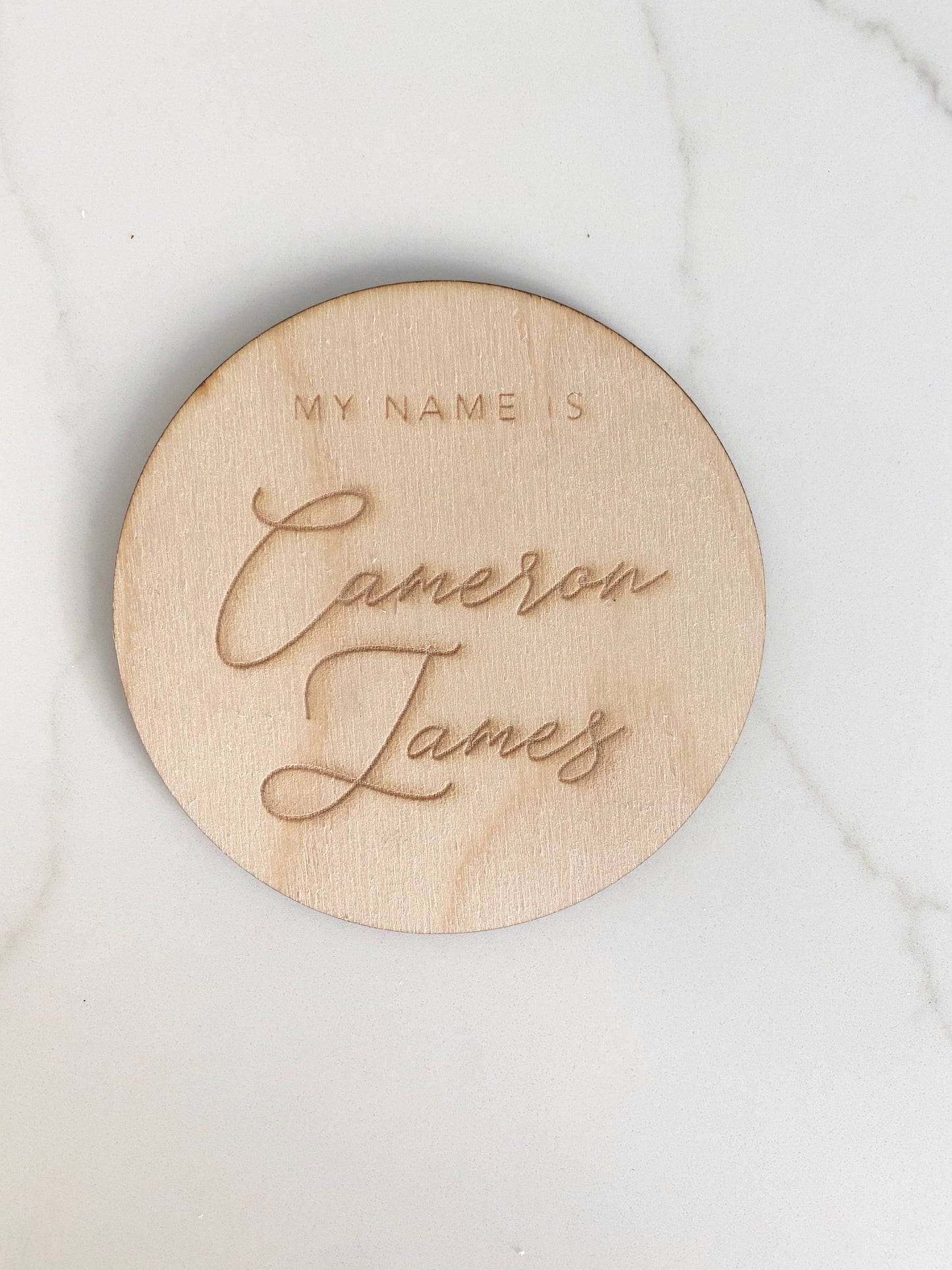 My name is personalized wood sign prop for fresh 48 photography