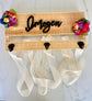 Headband organizer wall decor with painted name personalization