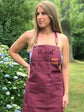 Garden florist apron with pockets in canvas for garden and flower shop work