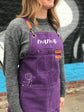Personalized gardening apron with deep pockets in canvas for planting