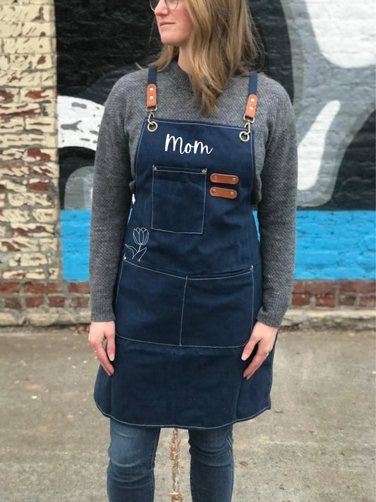 Gardening Apron Gift Birthday Custom Florist Apparel Personalized Idea