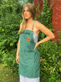Florist custom garden apron with pockets in canvas for floral and garden work