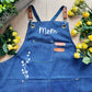 Personalized garden apron with pockets for gardening and floral arranging