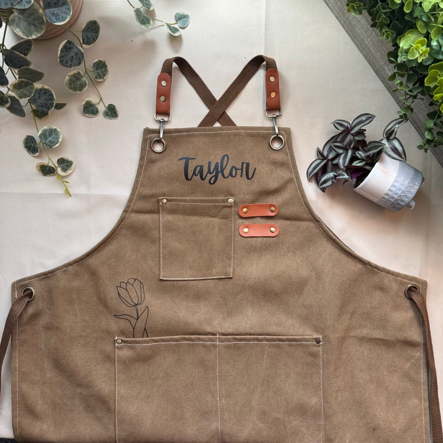 Custom Gardening Apron Personalized Gift