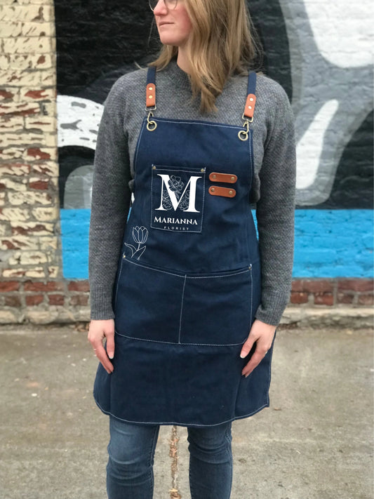 Custom Florist Canvas Apron Gardening Apparels Gift Ideas with Pockets