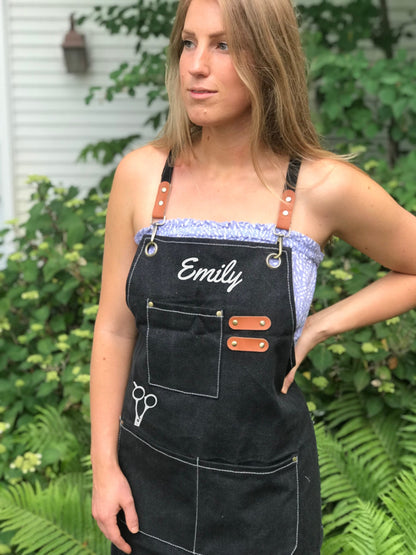 Custom Hairstylist Lightweight Apron with Pockets