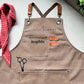 Personalized hairstylist apron with name, canvas or PU leather salon gift