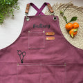 Lightweight hairstylist apron personalized gift idea, hair-repellent fabric