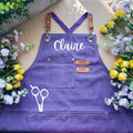 Personalized aprons for hairstylist professional, hair-repellent anti-static