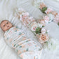 Floral letter newborn milestone photo prop