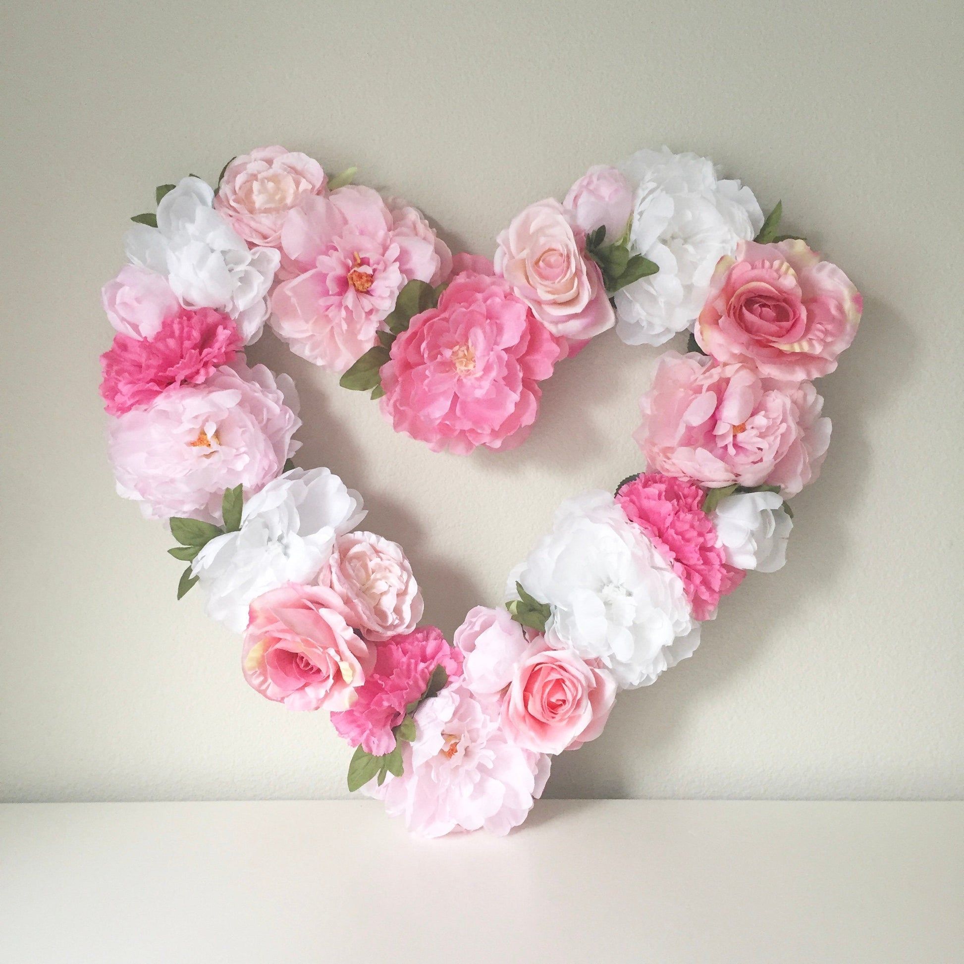 Handmade flower heart romantic ceremony