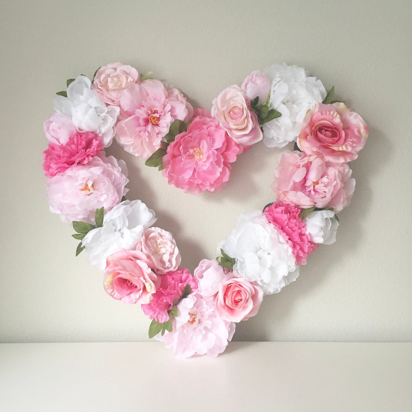 Handmade flower heart romantic ceremony