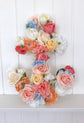 Wooden anchor floral wall decor