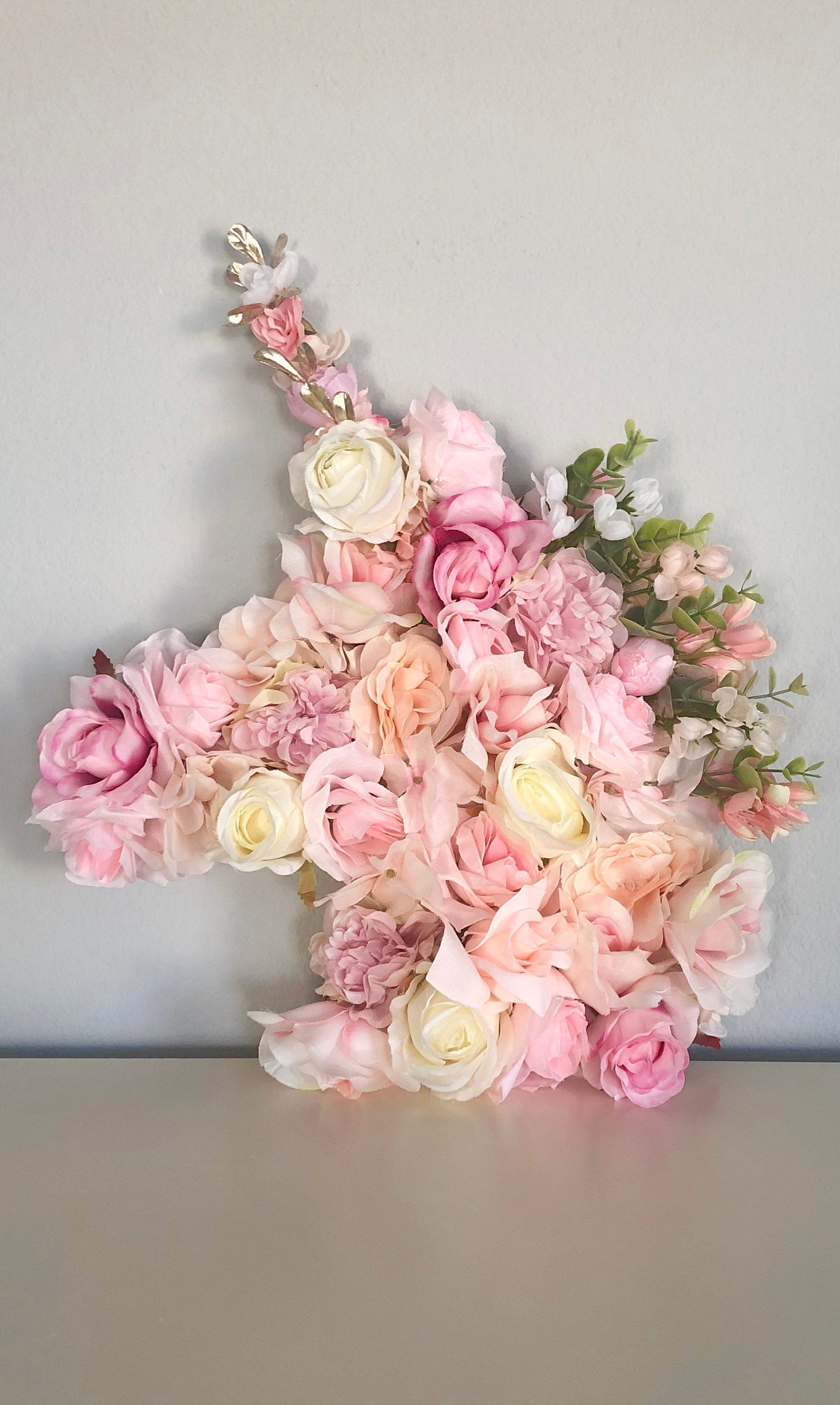 Unicorn flower wall decor three dimensional