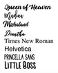Custom wood name sign fonts