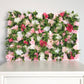 Floral wall with greenery backdrop wedding event decoration