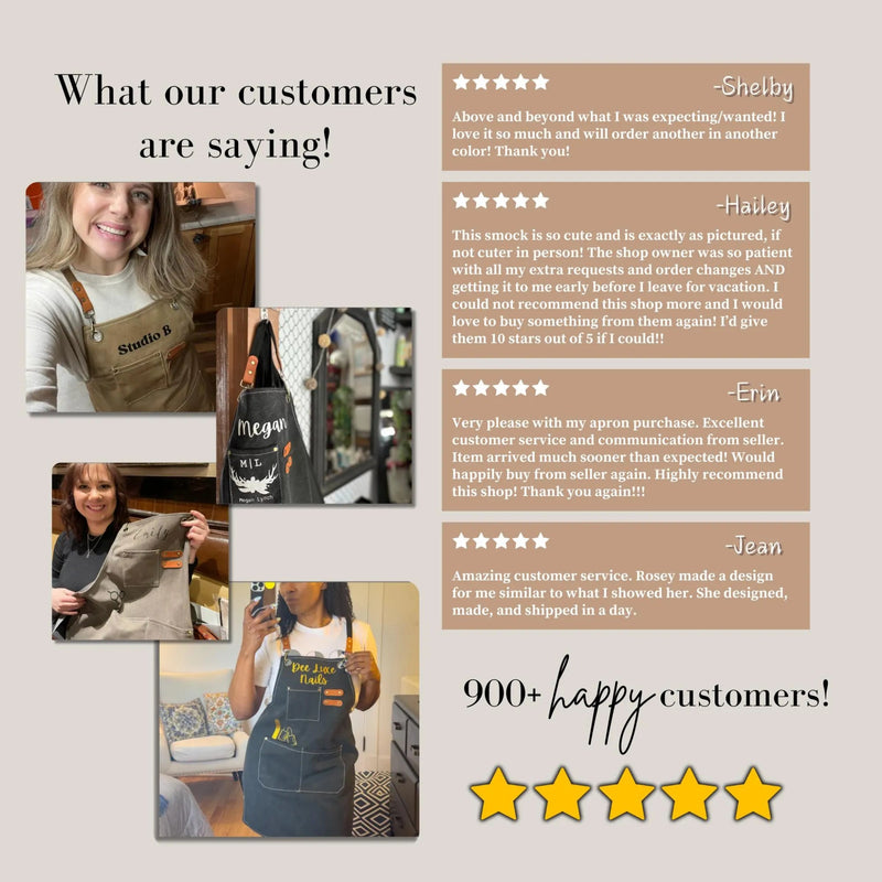 Apron for Hairstylist with Name Salon Professional Hairdresser Apparel