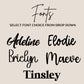 Custom nursery flower wall girl name sign art
