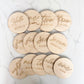 Wood baby milestone cards set photo prop