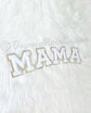 MAMA aqua blue chenille letter patches iron-on sew-on mom sweatshirt patch